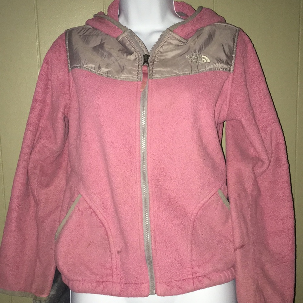 The North Face pink jacket